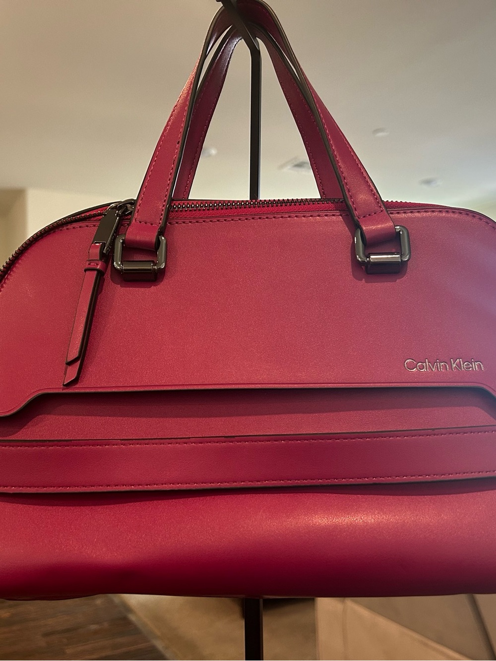 Calvin Klein Fuchsia Dome Satchel